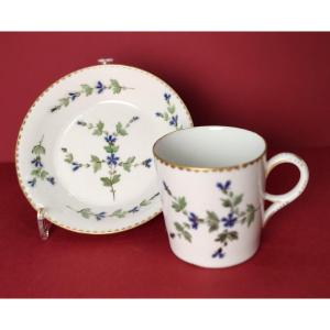 Manufacture De Locré - 18th Century - Big Chocolate Cup And Saucer.