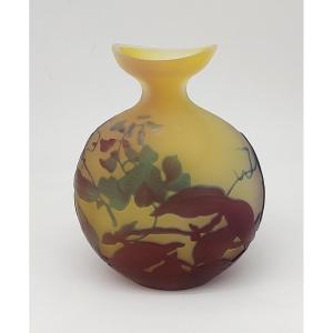 Gallé Establishments - Gourd-shaped Vase Decorated With Sweet Peas