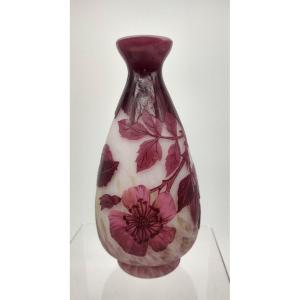 André Delatte - Nancy - Circa 1920 - Vase Decorated With Flowers And Foliage