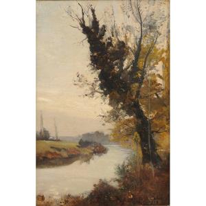 Louis Cabié (1853-1939) Mists On The Vézère At Les Eyzies Sarlat Périgord Dordogne