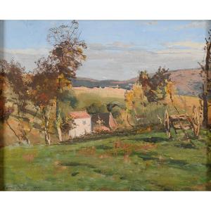 Louis Cabié (1853-1939) Landscape At Saint Circq Du Bugue Eyzies Périgord Dordogne