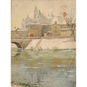 Robert Dessales-quentin (1885-1958) Périgueux Under The Snow