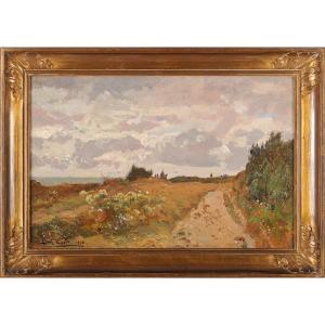 Louis Cabié (1853-1939) Seaside At Saint Georges De Didonne Royan Charente