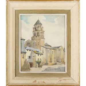 Robert Dessales-quentin (1885-1958) Saint Pierre Abbey Of Uzerche Corrèze