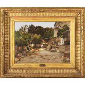 Louis Cabié (1853-1939) Farm In Andernos Arcachon Bassin Cap Ferret