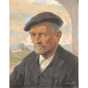 Raoul Serres (1881-1971) Portrait Of A Basque