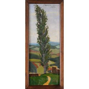 Alfred Bloy (1897-1986) The Dordogne Poplar