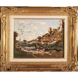 Louis Cabié (1853-1939) The Aumance At Hérisson Allier River
