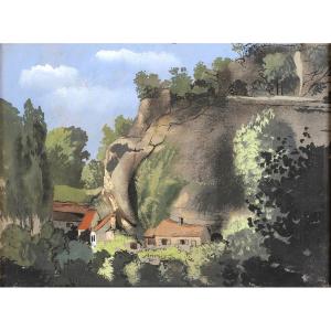 Jean Burkhalter (1895-1982) The Missalgues At Les Eyzies