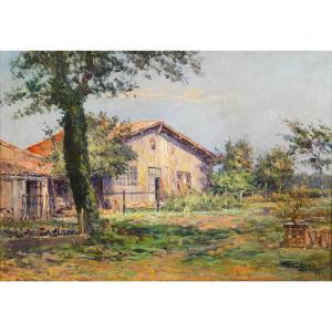 Jean-georges Pasquet (1851-1936) The Carpenter's Workshop In Saint Georges De Didonne Charente