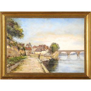 André Tamarelle (1858-1934) The Port Of Bergerac