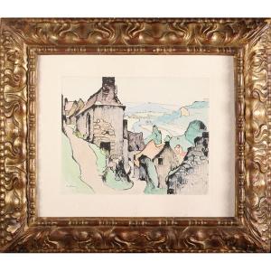 Gaston Balande (1880-1971) Beynac And The Dordogne