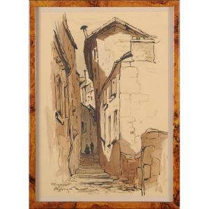 Paul Roblin (1883-1954) Impasse Jasmin In Périgueux Dordogne