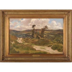 Louis Cabié (1853-1939) Landscape Of The Heights Of Eymoutiers Haute-vienne