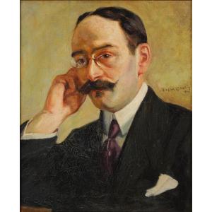 Robert Dessales-quentin (1885-1958) Portrait Of The Actor Charles Deschamps (1882-1959)