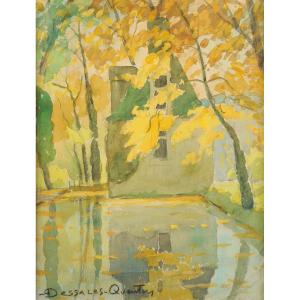 Robert Dessales-quentin (1885-1958) The Saltgourde Pavilion, Marsac-chancelade, Dordogne