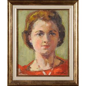 Jean-daniel Ribeyrol (1918-2005) Portrait Of A Woman