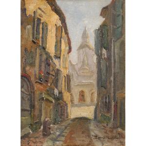 Madeleine Bru-zizard (1885-1959) Périgueux Cathedral Seen From Rue De La Nation