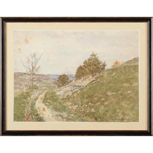 Louis Cabié (1853-1939) Chemin à Campagne Eyzies Sarlat Dordogne