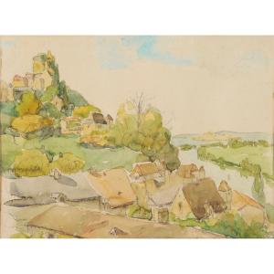 Robert Dessales-quentin (1885-1958) Castelnaud And The Dordogne Périgord Beynac
