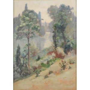 Georges Darnet (1859-1936) View Of Isle Périgueux Dordogne Périgord