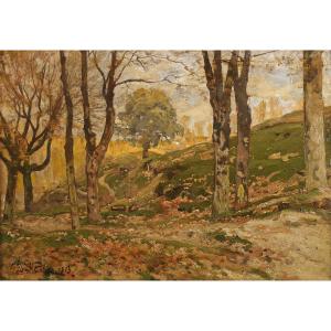 Louis Cabié (1853-1939) Autumn Undergrowth Near Cognac, Charente