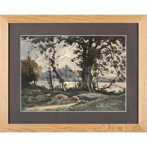 Alexis Guigné (1839-1920) The Sèvre Nantaise At Clisson Nantes Loire-atlantique