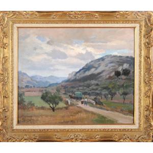 René Joly De Beynac (1876-1978) Landscape Of Provence