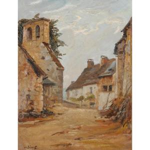 Marius Gueit (1877-1956) The Village Of Coly Périgord Dordogne Sarlat