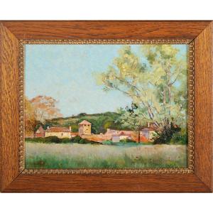Emile Chaumont (1877-1927) Village In Périgord