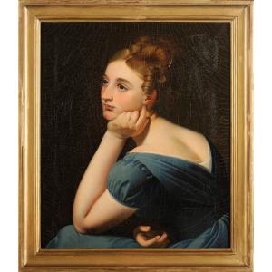 W.r.x. Wendling - Portrait Of A Pensive Young Girl
