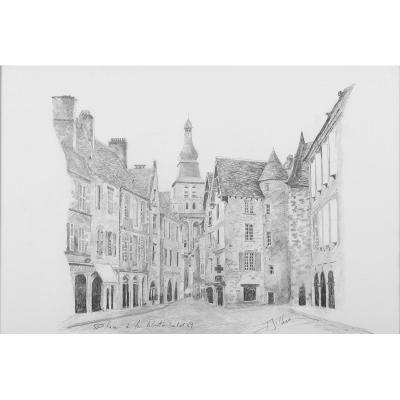 Arthus (20th) Sarlat : Place De La Liberté Dordogne Périgord