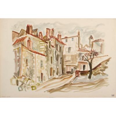 Jean Cluseau-lanauve (1914-1997) The New Streets In Périgueux Dordogne