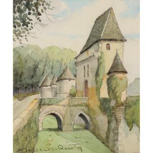 Robert Dessales-quentin (1885-1958) The Castle Of Losse Dordogne Vézère Périgord