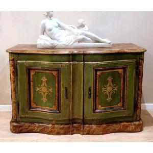 Elegant 18th Century Painted Hunting Buffet 