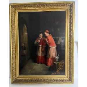 Tableau XIXe siècle enfants de coeur 