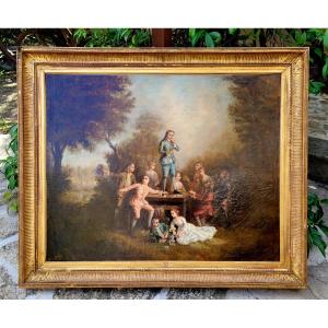 Painting 2nd Part 18th Century Follower Of Philippe Mercier