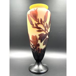 Emille Gallé "magnolias" Vase