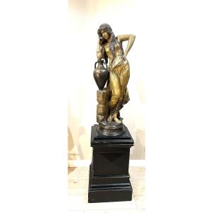 "rebecca" Gilded Terracotta, Goldscheider
