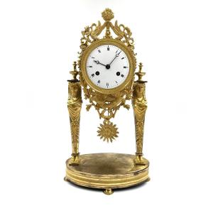 Early 19th Century Gilt Bronze Portico Clock