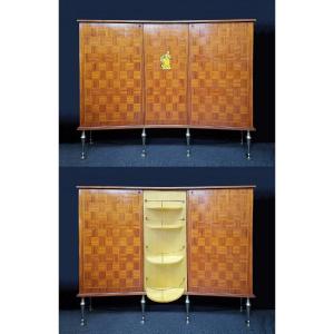 Art Deco Bar Cabinet Attributed To Jules Leleu