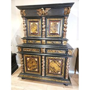 Louis XIII Period Two-body Diminutive Sideboard, 17th Century
