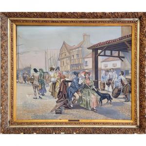Oil Painting On Canvas Signed Alonzo Perez