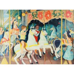 Very Large Painting By André Vignoles