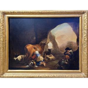 19th Century Peasant Scene Painting