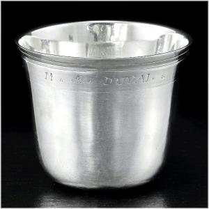 Bonnenfant : Rare 18th Century Louis XV Solid Silver "curon" Wine Cup - Mantes 1768-74