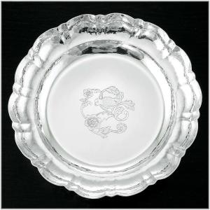 Puiforcat : Large Hammered Sterling Silver Bowl With Bird Decor