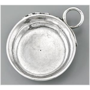 Jean Reyt : 18th Century French Solid Silver Wine Taster 127.6 G Auvergne Aurillac 1780-82