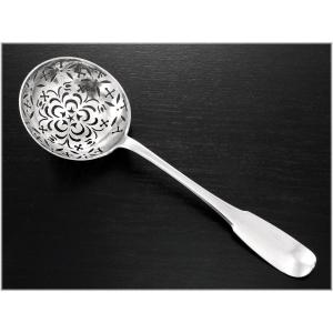Claude-antoine Rahier : Rare Solid Silver Sugar Sifter Spoon Brittany Rennes 1769-70