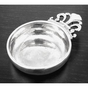 François Jude : Rare 18th Century Silver Wine Taster, Fleur De Lys Model, Les Sables d'Olonne